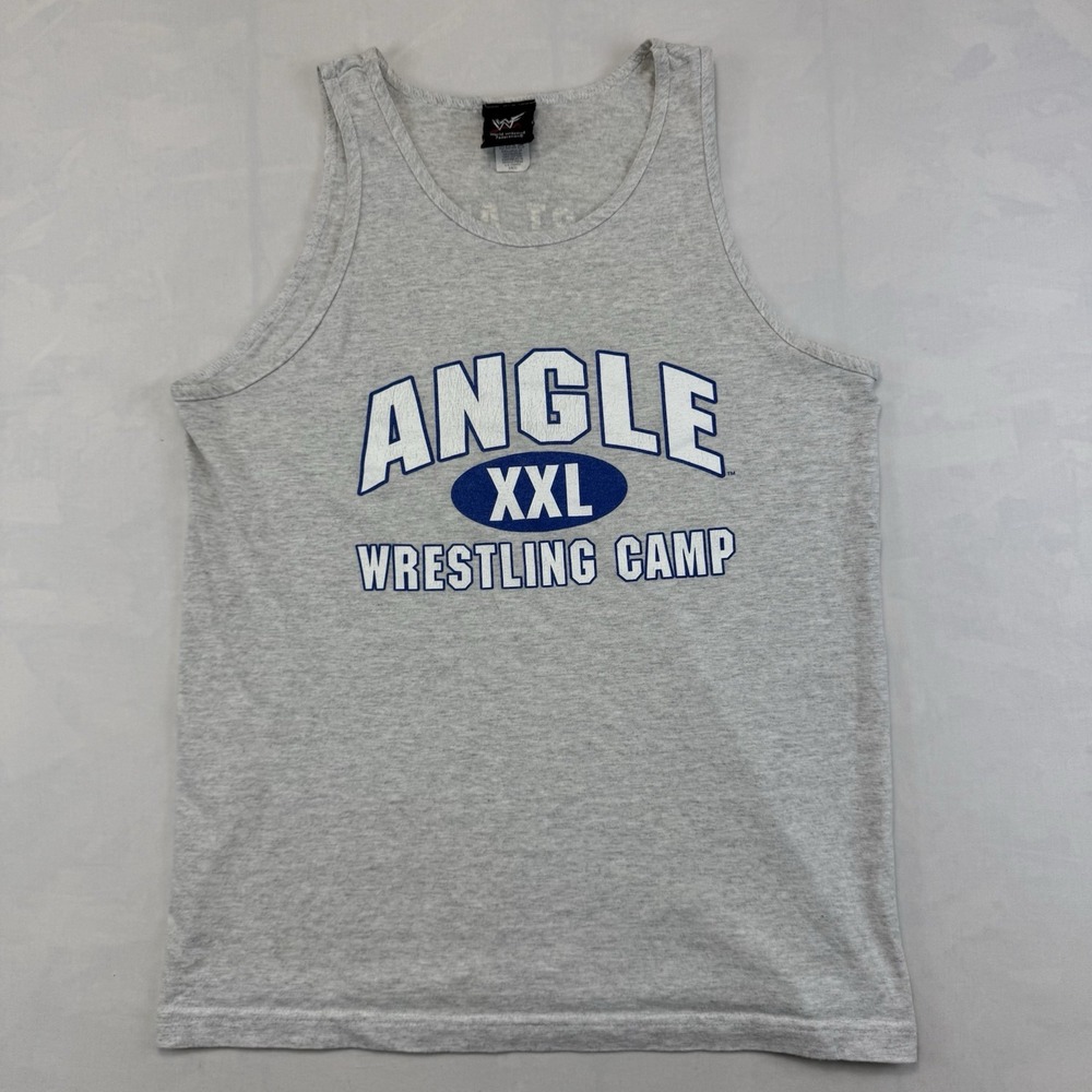 Vintage 2001 WWF Kurt Angle Wrestling Camp Tank Top Medium RARE